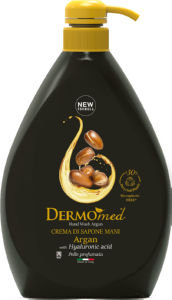 Milo za roke Dermomed, Sensualita Argan, kremno, z dozirnikom, 600 ml