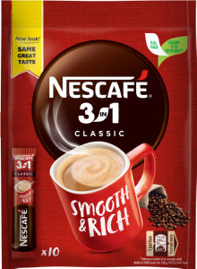 Napitek kavni Nescafe, instant, 3 in 1, Classic, v vrečki, 155 g