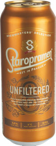 Pivo Staropramen nefiltrirano, piočevinka, alk, 5 vol %, 0,5 l