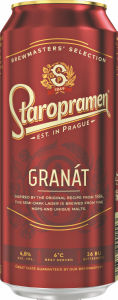 Pivo Staropramen granat, pločevinka, alk. 4,8 vol %, 0,5 l