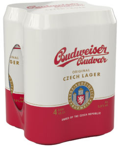 Pivo Budweiser Budvar original, 4pack, alk. 5 vol %, 0,50 l