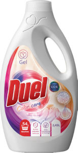 Detergent Duel, tekoči, Color care, 54 pranj, 2,45 l