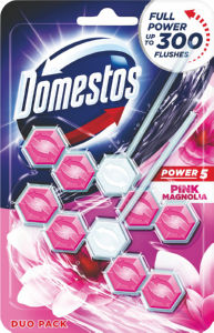 Osvežilec Domestos, WC obešanka, Power 5, Pink Mahgnolia, 2 x 55 g