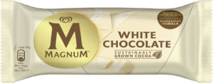 Sladoled Magnum, bela čokolada, 110 ml