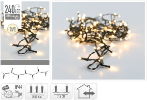 Lučke zunanje 240 Led, bele, 3m