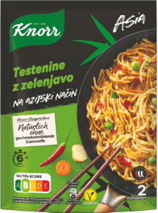 Testenine instant Knorr, z zelenjavo na azijski način, 125 g