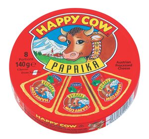 Sir topljen Happy Cow, paprika, 140 g