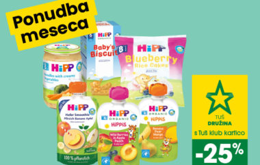 Ponudba meseca: Hipp kar 25 % ceneje